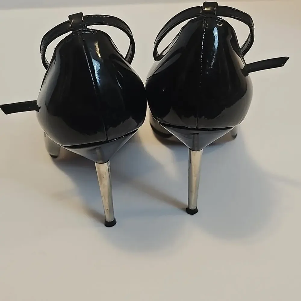 Lanvin River 2006 Womens 36 Italian Patent Leather Strappy Classy Sexy Stilleto